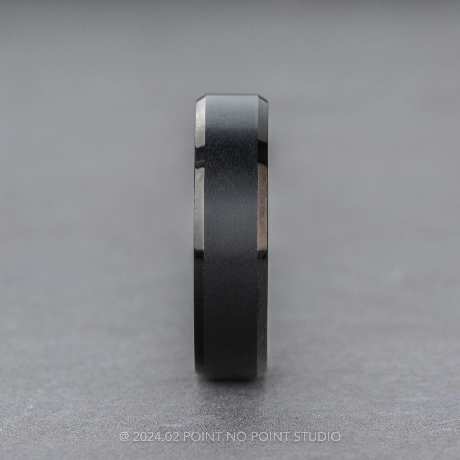 6mm Men's Tungsten Ring With Polished Beveled Edge 3 6mm Men's Tungsten Ring With Polished Beveled Edge - Image 3