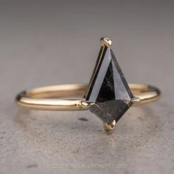 1.45 Carat Black Kite Diamond Engagement Ring, Jane Setting, 14K Yellow Gold -Point No Point Studio Store RING4 2 Copy 2c07c530 8a68 4cbe 93ca 26ab85af670a