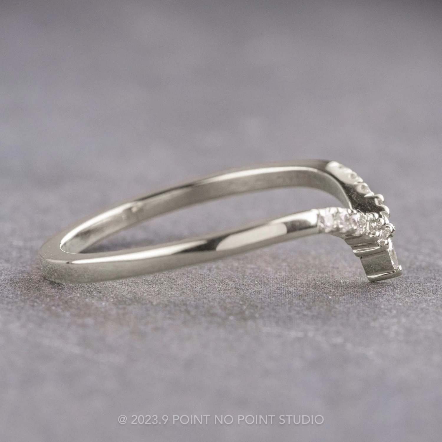 White Diamond Wedding Band, Robin Setting, Platinum 3 White Diamond Wedding Band, Robin Setting, Platinum - Image 3