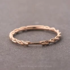 Rope Cuff Wedding Band, 14k Rose Gold