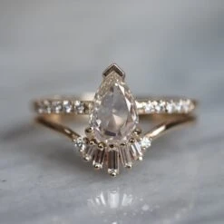 Wren Diamond Wedding Band, 14k Yellow Gold 12 Wren Diamond Wedding Band, 14k Yellow Gold -Point No Point Studio Store SFPH0919