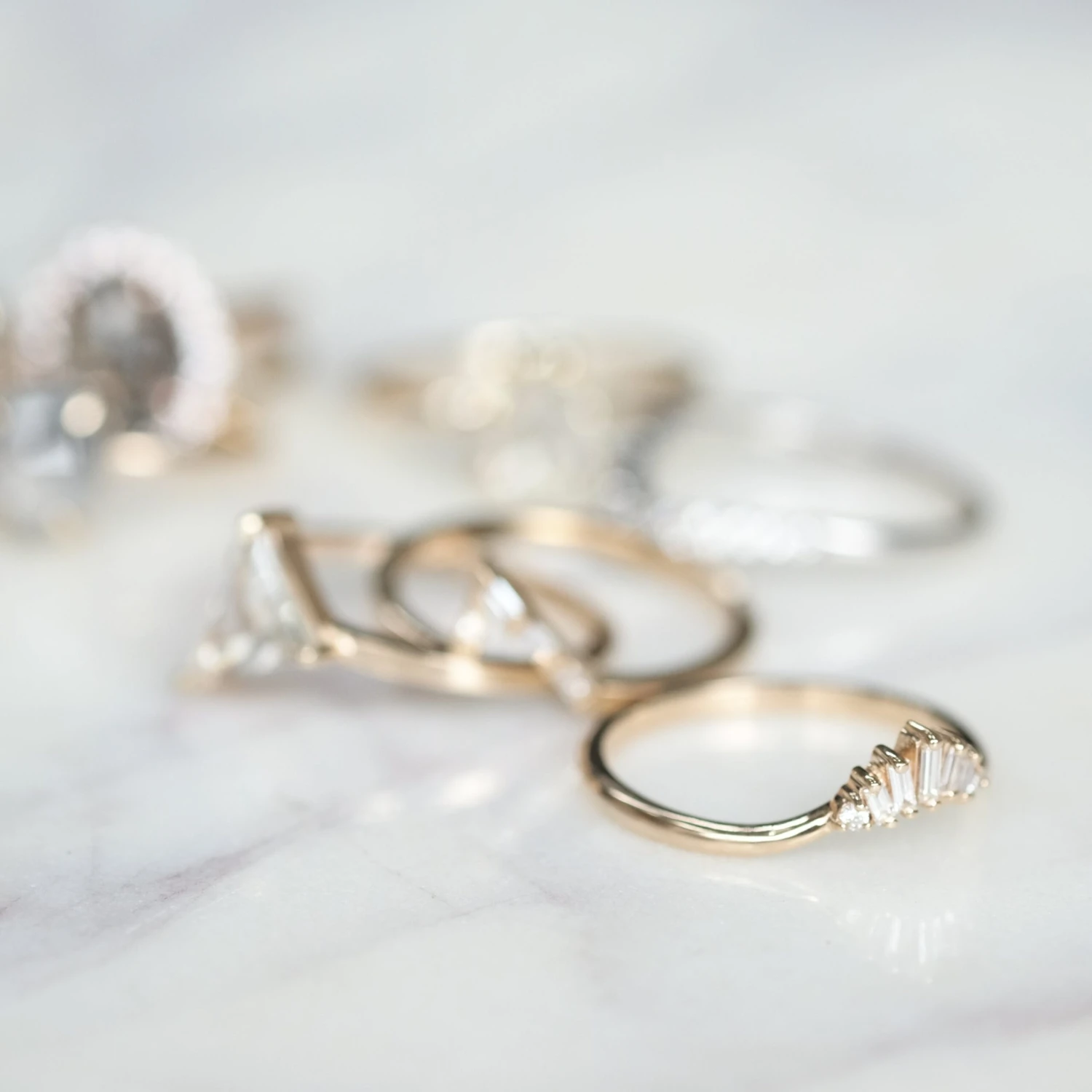 Wren Diamond Wedding Band, 14k Yellow Gold 3 Wren Diamond Wedding Band, 14k Yellow Gold - Image 3