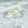 White Diamond Baguette Dawn Wedding Band, 14k Yellow Gold
