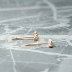 .20 Tcw Asymmetrical GHSI Baguette Diamond Studs, 14k Rose Gold Earrings 7 .20 Tcw Asymmetrical GHSI Baguette Diamond Studs, 14k Rose Gold Earrings -Point No Point Studio Store SFPH2230 d116d37f 6fb5 4b9b bc0f 7abb2deb2fb1