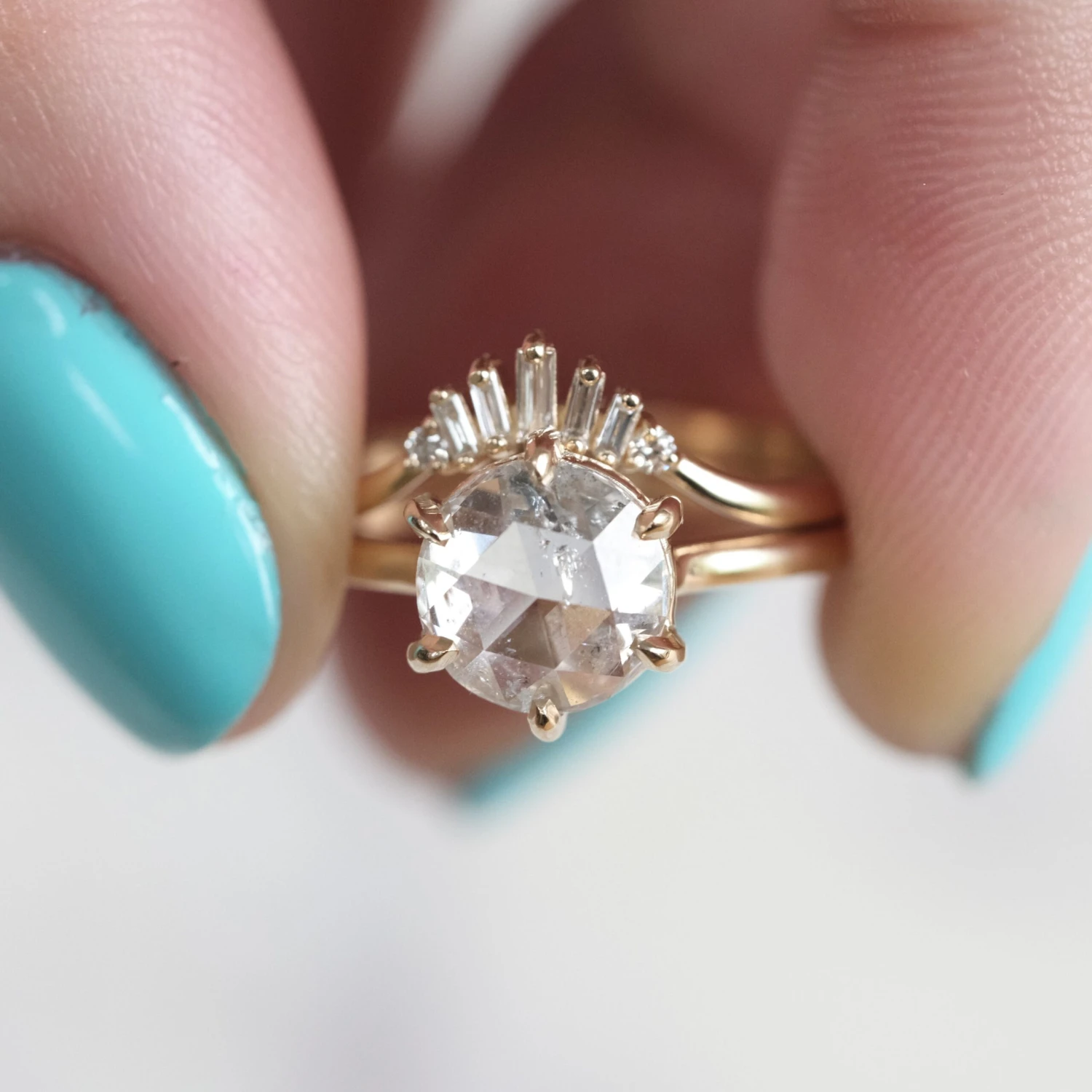 Wren Diamond Wedding Band, 14k Yellow Gold 4 Wren Diamond Wedding Band, 14k Yellow Gold - Image 4