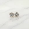 Salt & Pepper Diamond Studs, 14k Rose Gold