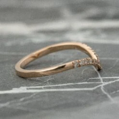 15 White Diamond Vivian Band, 14K Rose Gold 8 15 White Diamond Vivian Band, 14K Rose Gold -Point No Point Studio Store SFPH7269RG