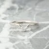 Triple Diamond Wedding Band, Quinn Setting, 14K White Gold
