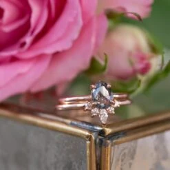 Small Etta Diamond Contour Band, 14k Rose Gold -Point No Point Studio Store SFPH8395