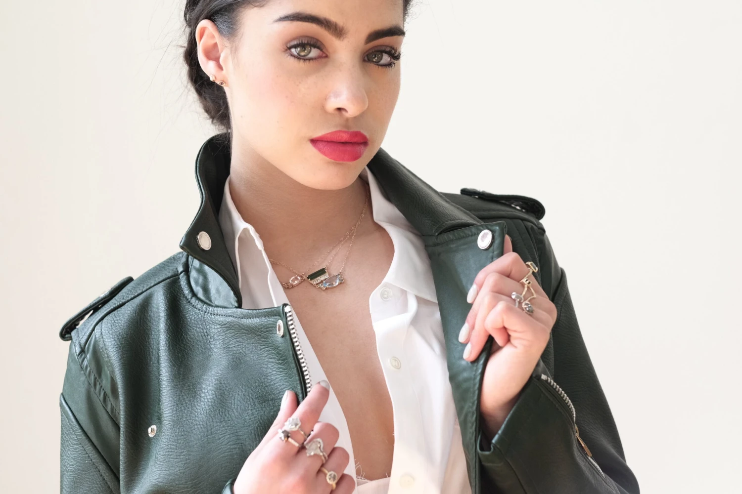 Morganite And Sapphire Necklace, Recycled 14k Rose Gold 3 Morganite And Sapphire Necklace, Recycled 14k Rose Gold - Image 3