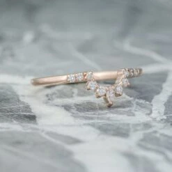 Medium 2 Diamond Emma Contour Band, 14k Rose Gold 5 Medium 2 Diamond Emma Contour Band, 14k Rose Gold -Point No Point Studio Store SFPH9608 7d7dfc16 9ca4 4018 9b4f 3718ab3df661