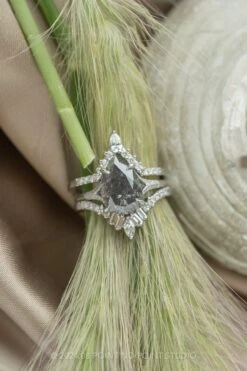 2.38 Carat Black Speckled Pear Diamond Engagement Ring, Mackenzie Setting, Platinum -Point No Point Studio Store SFS0078 aa8fad83 de2f 4052 a548 a5aa77cb18dd