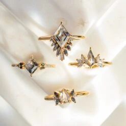 .76 Carat Salt And Pepper Pear Diamond Engagement Ring, Apollo Setting, 14k Yellow Gold 9 .76 Carat Salt And Pepper Pear Diamond Engagement Ring, Apollo Setting, 14k Yellow Gold -Point No Point Studio Store SFS0123 24ab19ae 0a4b 41f0 b410 bade6141c879