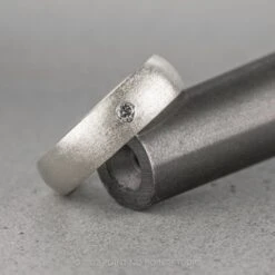 Salt And Pepper Diamond Mens Ring, Comfort Fit, Platinum