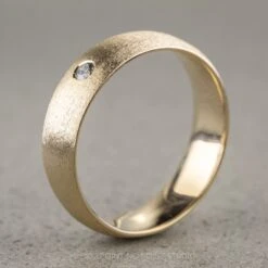 Salt And Pepper Diamond Mens Ring, Comfort Fit, 14K Yellow Gold 5 Salt And Pepper Diamond Mens Ring, Comfort Fit, 14K Yellow Gold -Point No Point Studio Store SPDIAYG 2