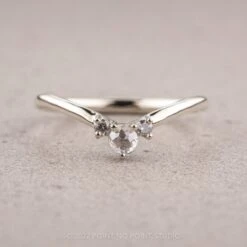 Grey Diamond Wedding Band, Charlotte Setting, Platinum