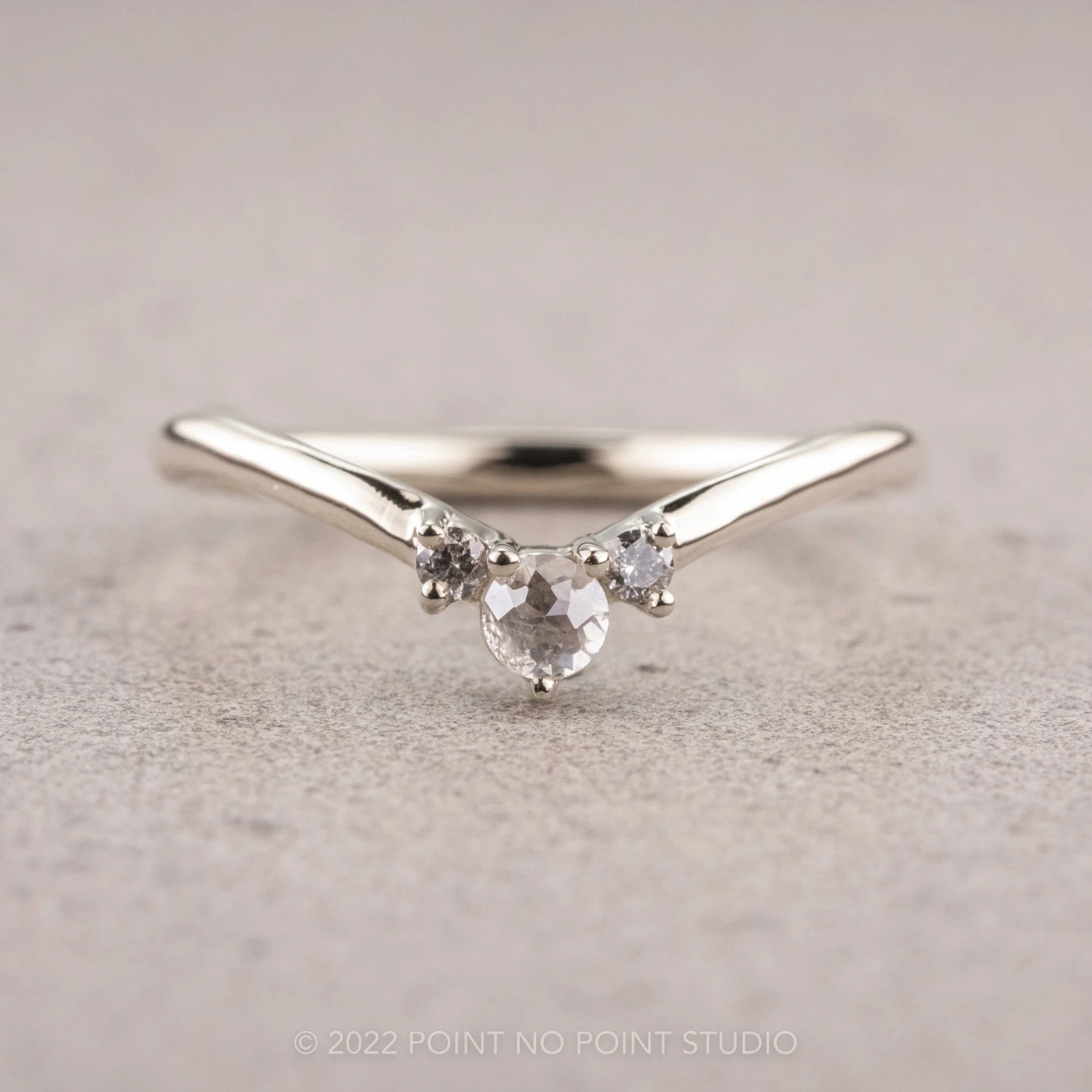 Grey Diamond Wedding Band, Charlotte Setting, Platinum 1 Grey Diamond Wedding Band, Charlotte Setting, Platinum