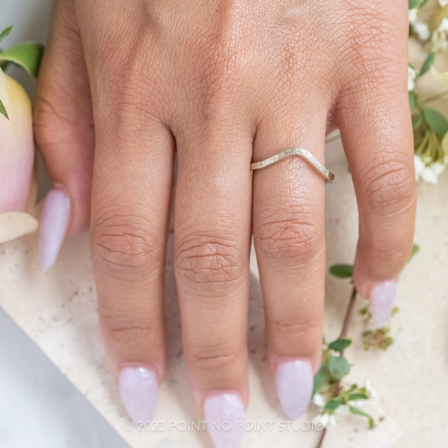 Vintage Classic Contour Wedding Band, Platinum 2 Vintage Classic Contour Wedding Band, Platinum - Image 2