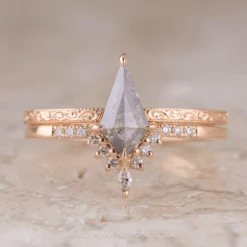 Vintage Harper Cuff Wedding Band, 14k Peach Gold -Point No Point Studio Store VINTHARP 2