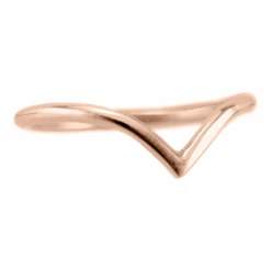 Vivian Wedding Band, 14k Peach Gold -Point No Point Studio Store VIV 3