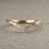 7 Diamond Vintage Vivian Wedding Band, 14k Yellow Gold