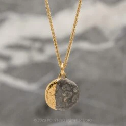 Moon Phase With No Stones Yellow Gold -Point No Point Studio Store WANC NOSTONE YG
