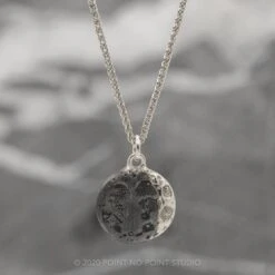 Moon Phase With No Stones White Gold -Point No Point Studio Store WAXC NOSTONES WG