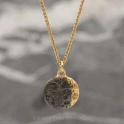 Moon Phase With No Stones Yellow Gold -Point No Point Studio Store WAXC NOSTONES YG