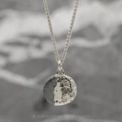 Moon Phase With No Stones White Gold -Point No Point Studio Store WAXG NOSTONE WG