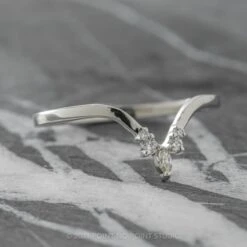 Marquise Diamond Freya Band, 14K White Gold -Point No Point Studio Store WB4 2 2d79e126 0653 4d67 9fb4 dc0079d44ff6