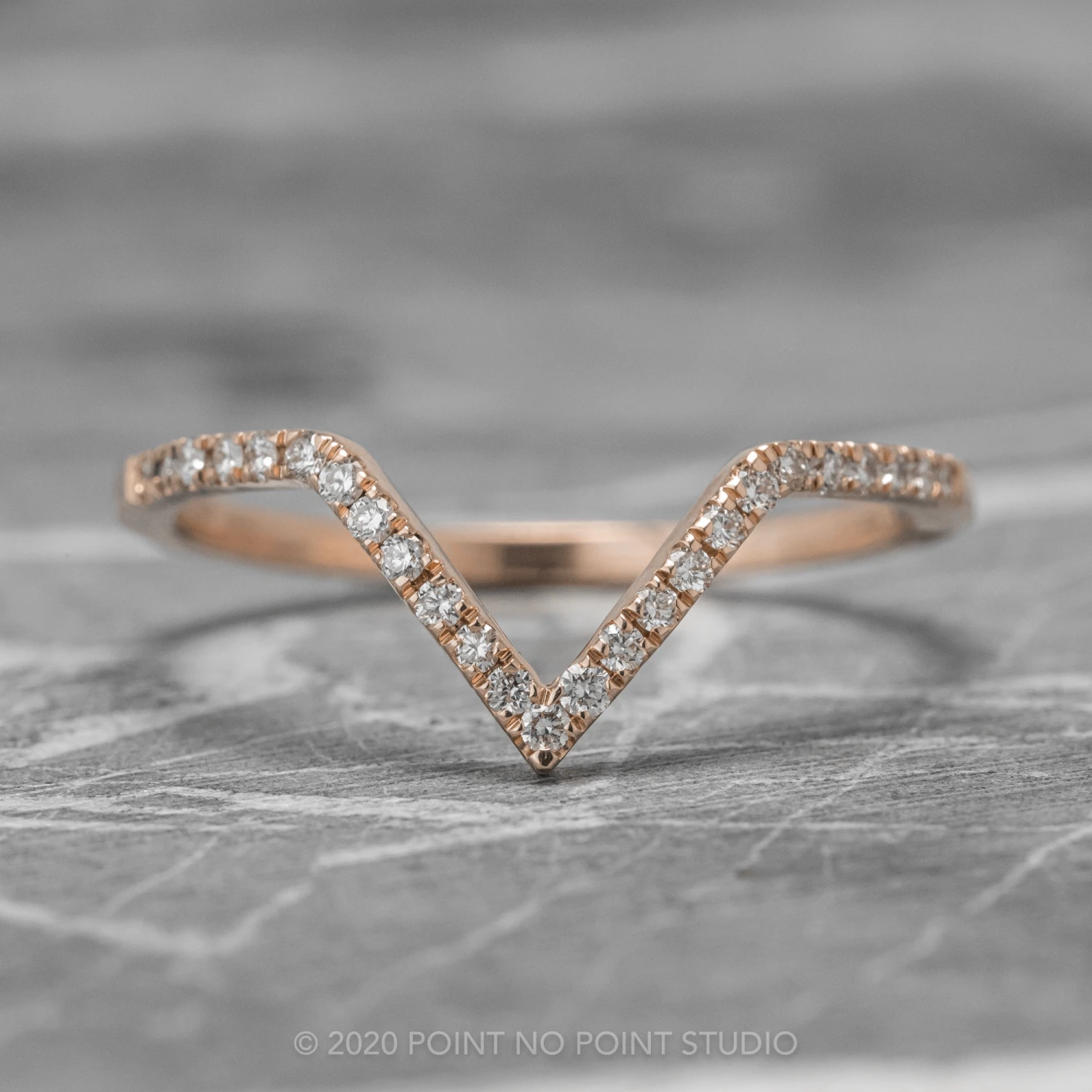 X-Large Diamond Victoria Band, 14K Peach Gold 1 X-Large Diamond Victoria Band, 14K Peach Gold