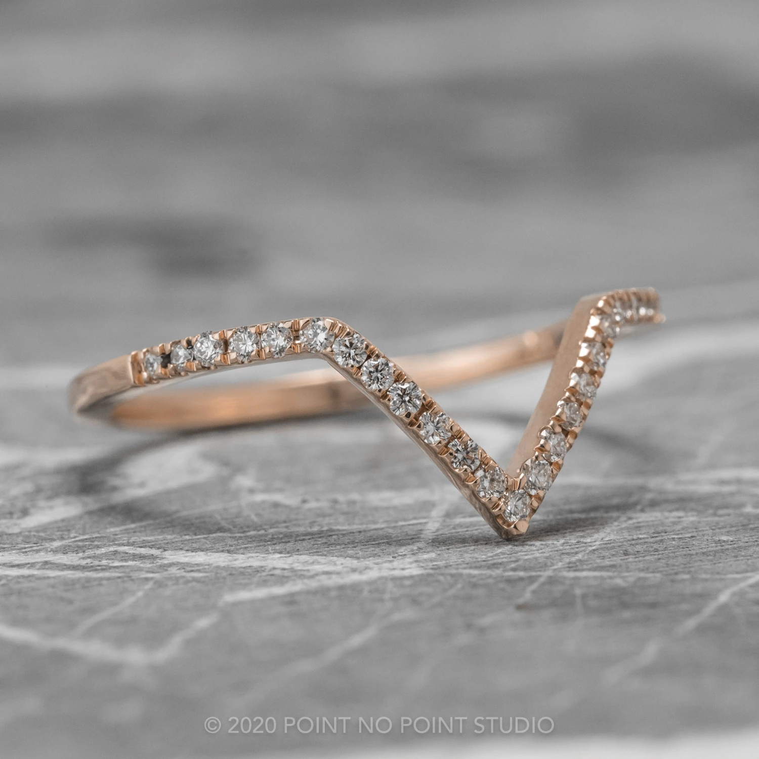 X-Large Diamond Victoria Band, 14K Peach Gold 2 X-Large Diamond Victoria Band, 14K Peach Gold - Image 2